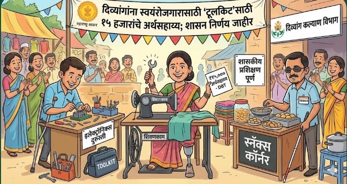 दिव्यांगांना स्वयंरोजगारासाठी ‘टूलकिट’साठी १५ हजारांचे अर्थसहाय्य; शासन निर्णय जाहीर