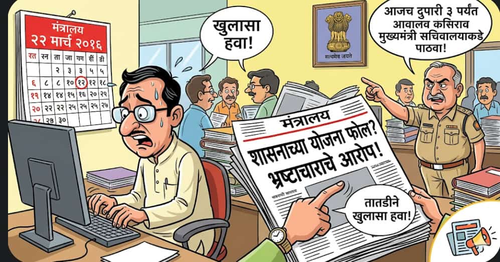 वृत्तपत्रातील बातम्यांवर तात्काळ खुलासा अनिवार्य; शासनाचे परिपत्रक, विलंबास गंभीर दखल